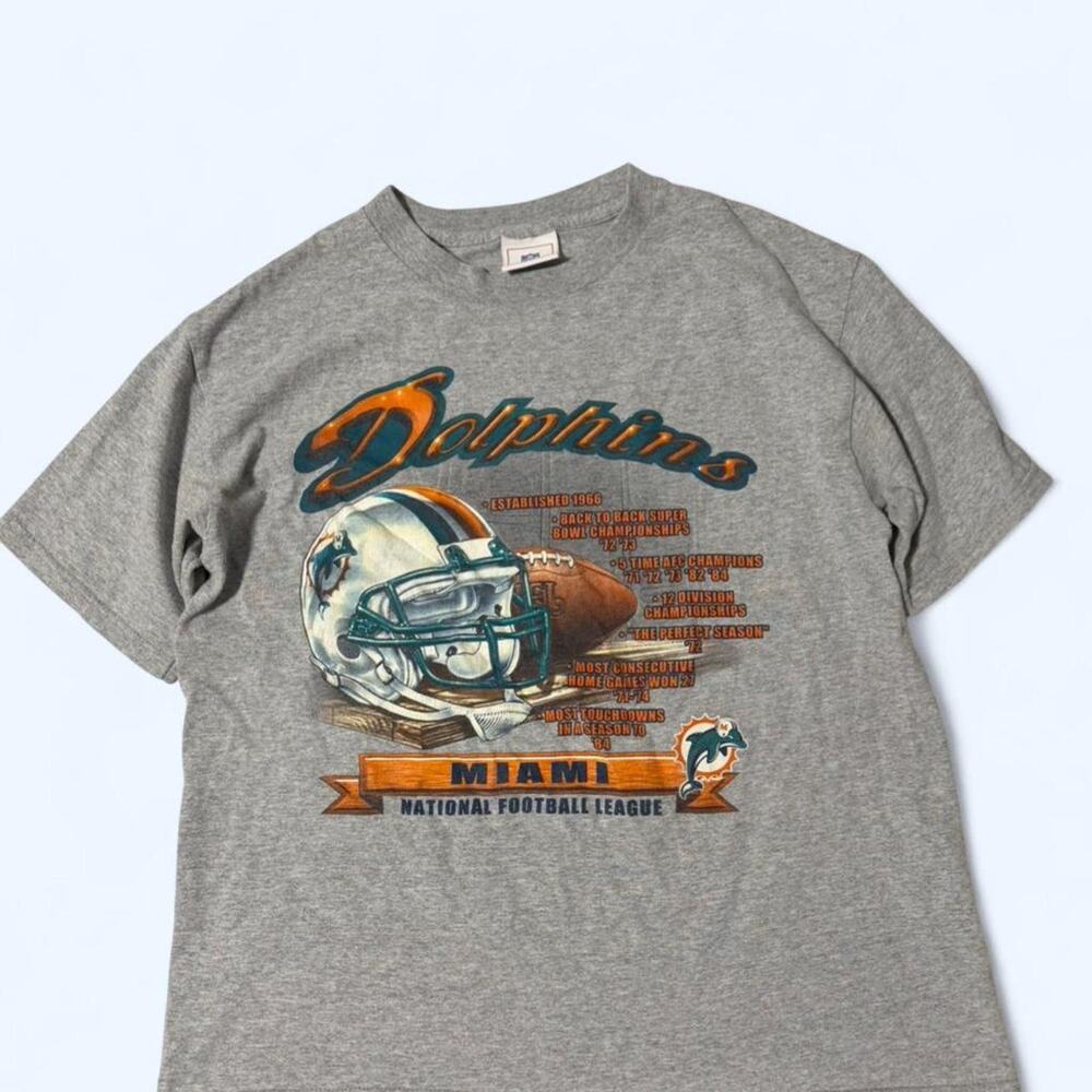 Vintage NFL Miami Dolphins Grey T Shirt Size Small